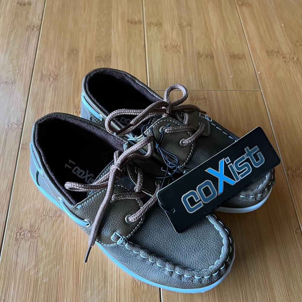Kids Brown Boat Shoes